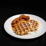 HotChickenandWaffles_black_tablecloth